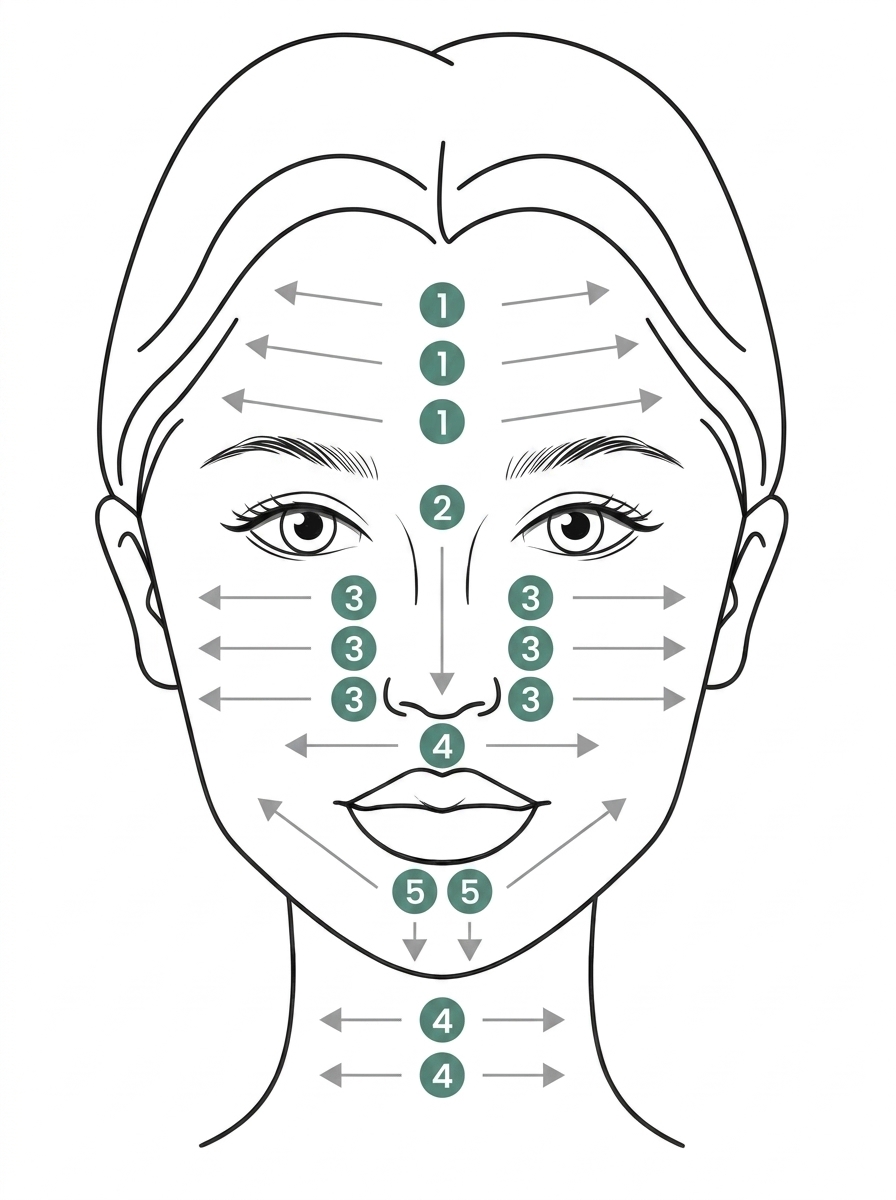 Face and neck application zones for the Micro-Infusion System